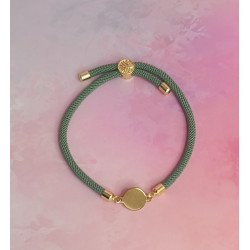 Pulsera Cierre Arbol Ajustable con Plaquita de Acero Inoxidable