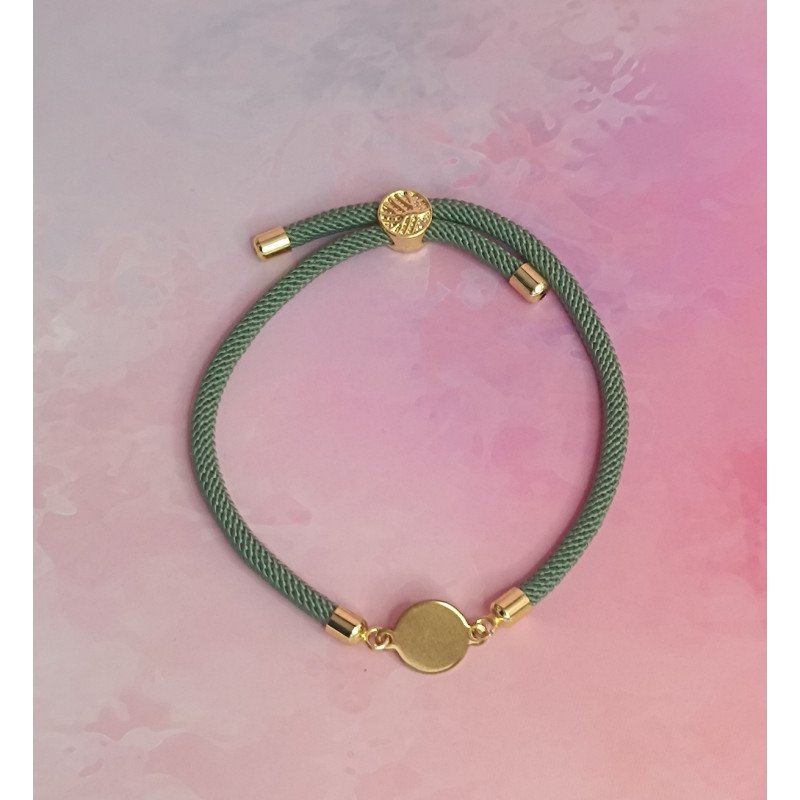 Pulsera Cierre Arbol Ajustable con Plaquita de Acero Inoxidable