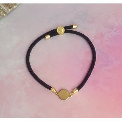 Pulsera Cierre Arbol Ajustable con Plaquita de Acero Inoxidable