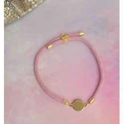 Pulsera Cierre Arbol Ajustable con Plaquita de Acero Inoxidable
