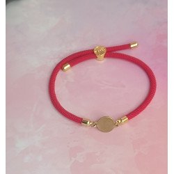 Pulsera Cierre Arbol Ajustable con Plaquita de Acero Inoxidable
