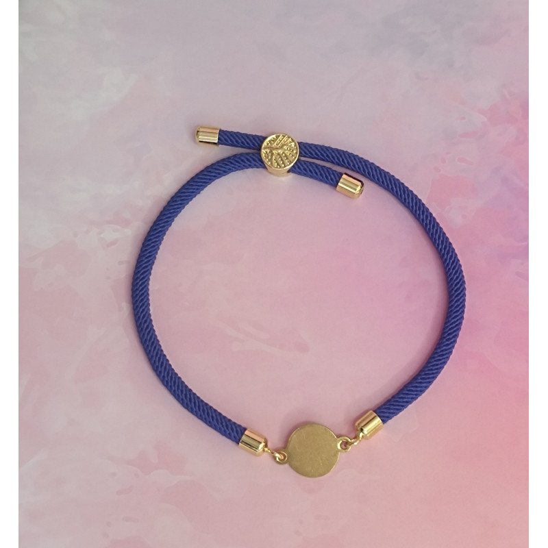 Pulsera Cierre Arbol Ajustable con Plaquita de Acero Inoxidable