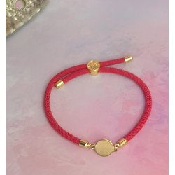 Pulsera Cierre Arbol Ajustable con Plaquita de Acero Inoxidable