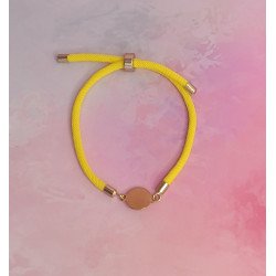 Pulsera Cierre Ajustable con Plaquita de Acero Inoxidable