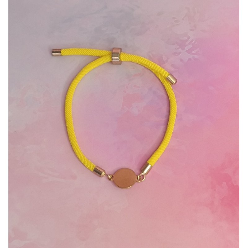 Pulsera Cierre Ajustable con Plaquita de Acero Inoxidable