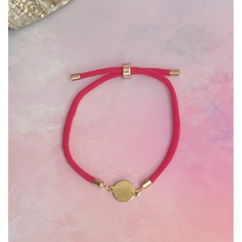 Pulsera Cierre Ajustable con Plaquita de Acero Inoxidable