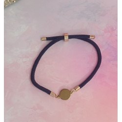Pulsera Cierre Ajustable con Plaquita de Acero Inoxidable