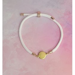 Pulsera Cierre Ajustable con Plaquita de Acero Inoxidable