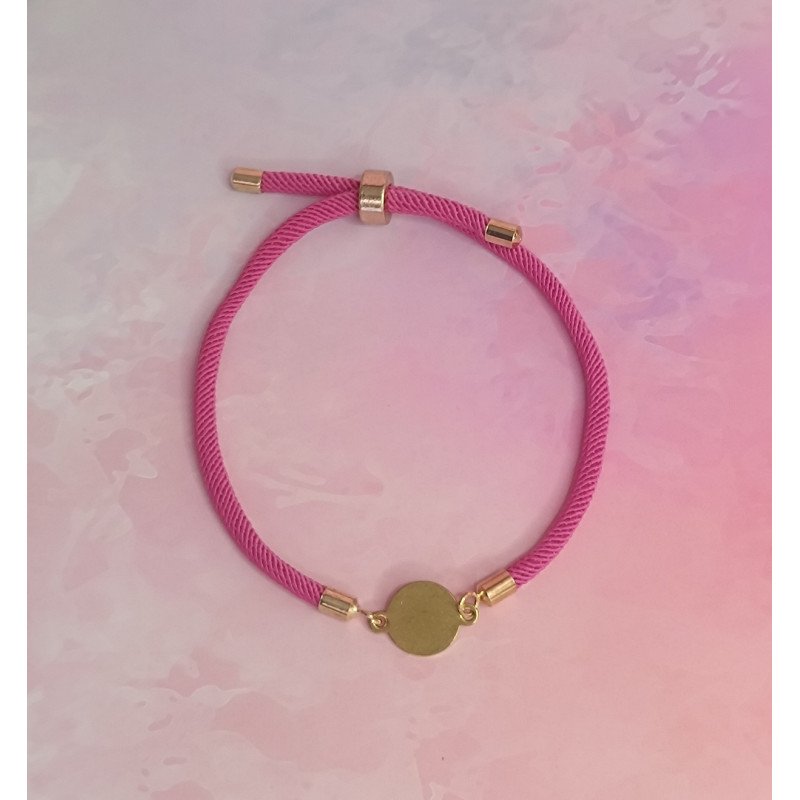 Pulsera Cierre Ajustable con Plaquita de Acero Inoxidable