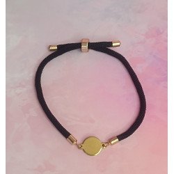 Pulsera Cierre Ajustable con Plaquita de Acero Inoxidable