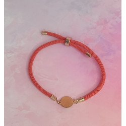 Pulsera Cierre Ajustable con Plaquita de Acero Inoxidable