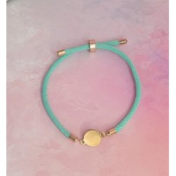 Pulsera Cierre Ajustable con Plaquita de Acero Inoxidable
