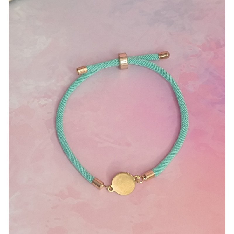 Pulsera Cierre Ajustable con Plaquita de Acero Inoxidable