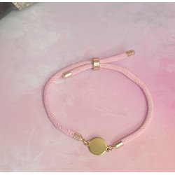 Pulsera Cierre Ajustable con Plaquita de Acero Inoxidable