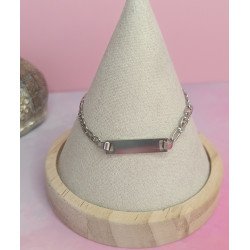Pulsera con Placa Recta para Niños