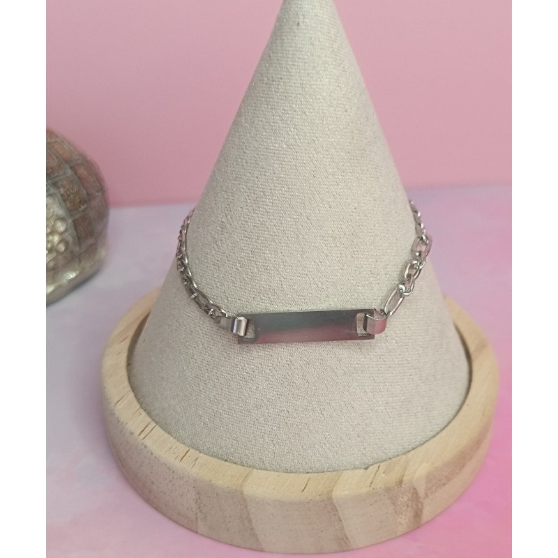 Pulsera con Placa Recta para Niños