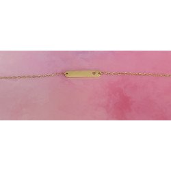 Pulsera con Placa Corazon Bebe