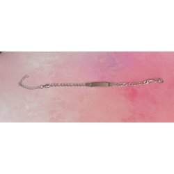 Pulsera con Placa Ovalada Bebe
