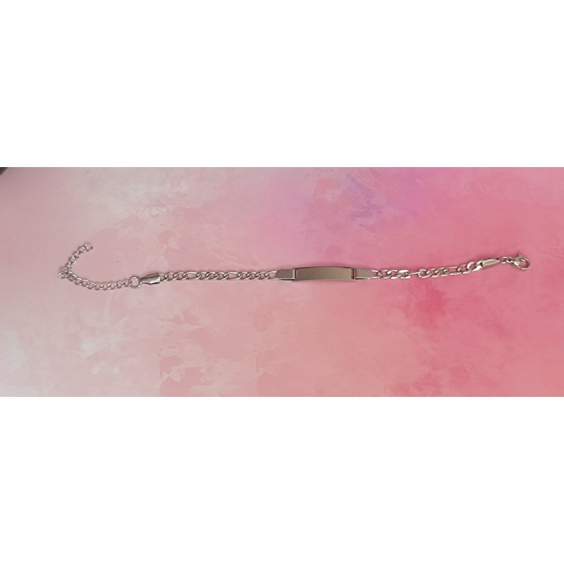Pulsera con Placa Ovalada Bebe