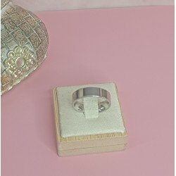 ANILLO DE ACERO PLATA
