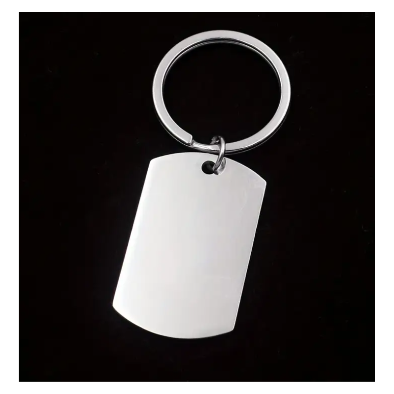 LLAVERO DE ACERO INOXIDABLE RECTANGULAR
