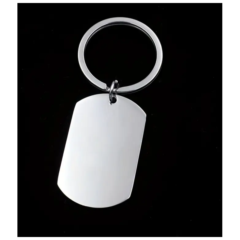LLAVERO DE ACERO INOXIDABLE RECTANGULAR