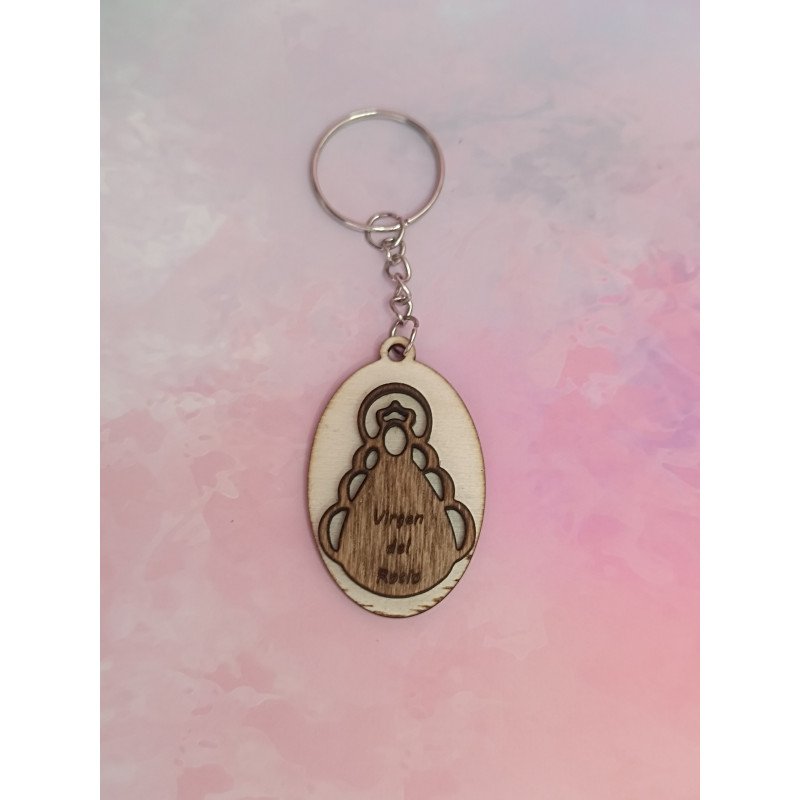 LLAVERO VIRGEN DEL ROCIO SILUETA OSCURA