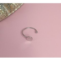 ANILLO DE ACERO AJUSTABLE PLATA