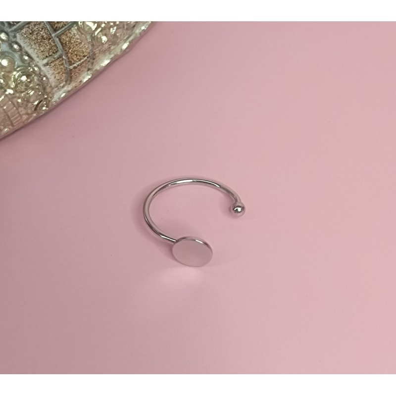 ANILLO DE ACERO AJUSTABLE PLATA