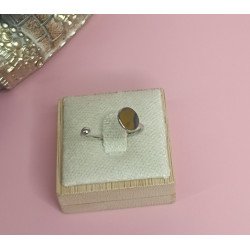 ANILLO DE ACERO AJUSTABLE PLATA