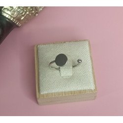 ANILLO DE ACERO AJUSTABLE PLATA