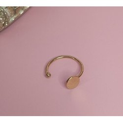 ANILLO DE ACERO AJUSTABLE DORADO