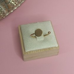 ANILLO DE ACERO AJUSTABLE DORADO