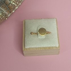 ANILLO DE ACERO AJUSTABLE DORADO