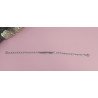 PULSERA ESCLAVA DE ACERO CON PLACA DE 5 X 26 MM