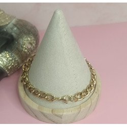 PULSERA DE ACERO DORADO DE 10 MM X 22 CM
