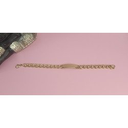 PULSERA DE ACERO DORADO DE 8 MM X 22 CM