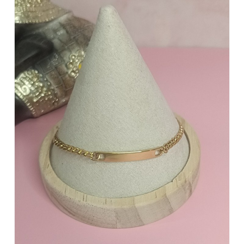 PULSERA DE ACERO DORADO DE 4 MM X 22 CM