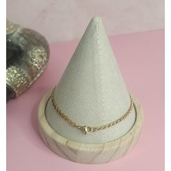 PULSERA DE ACERO DORADO DE 4 MM X 22 CM