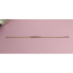 PULSERA DE ACERO DORADO DE 4 MM X 22 CM