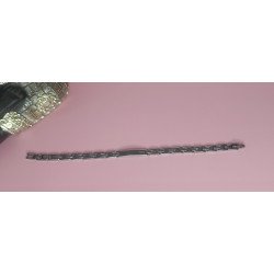 PULSERA DE ACERO CON PLACA DE 6X30 MM