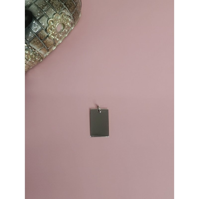 COLGANTE DE PLATA RECTAGULAR