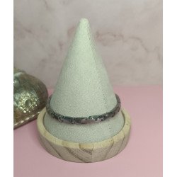 PULSERA DE ACERO CON PLACA DE 5X41 MM