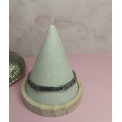 PULSERA DE ACERO CON PLACA DE 6X30 MM