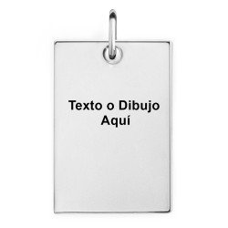 COLGANTE DE PLATA RECTAGULAR