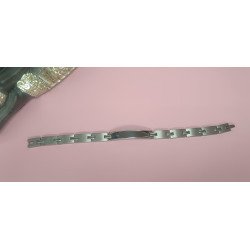 PULSERA DE ACERO MATE CON PLACA DE 9X45 MM