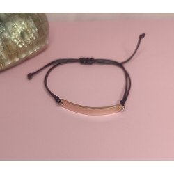 PULSERA ALARGADA OVALADA DORADA DE 4 CM