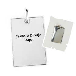 COLGANTE DE PLATA RECTAGULAR
