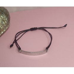 PULSERA ALARGADA OVALADA PLATA DE 4 CM