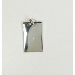 COLGANTE DE PLATA RECTAGULAR
